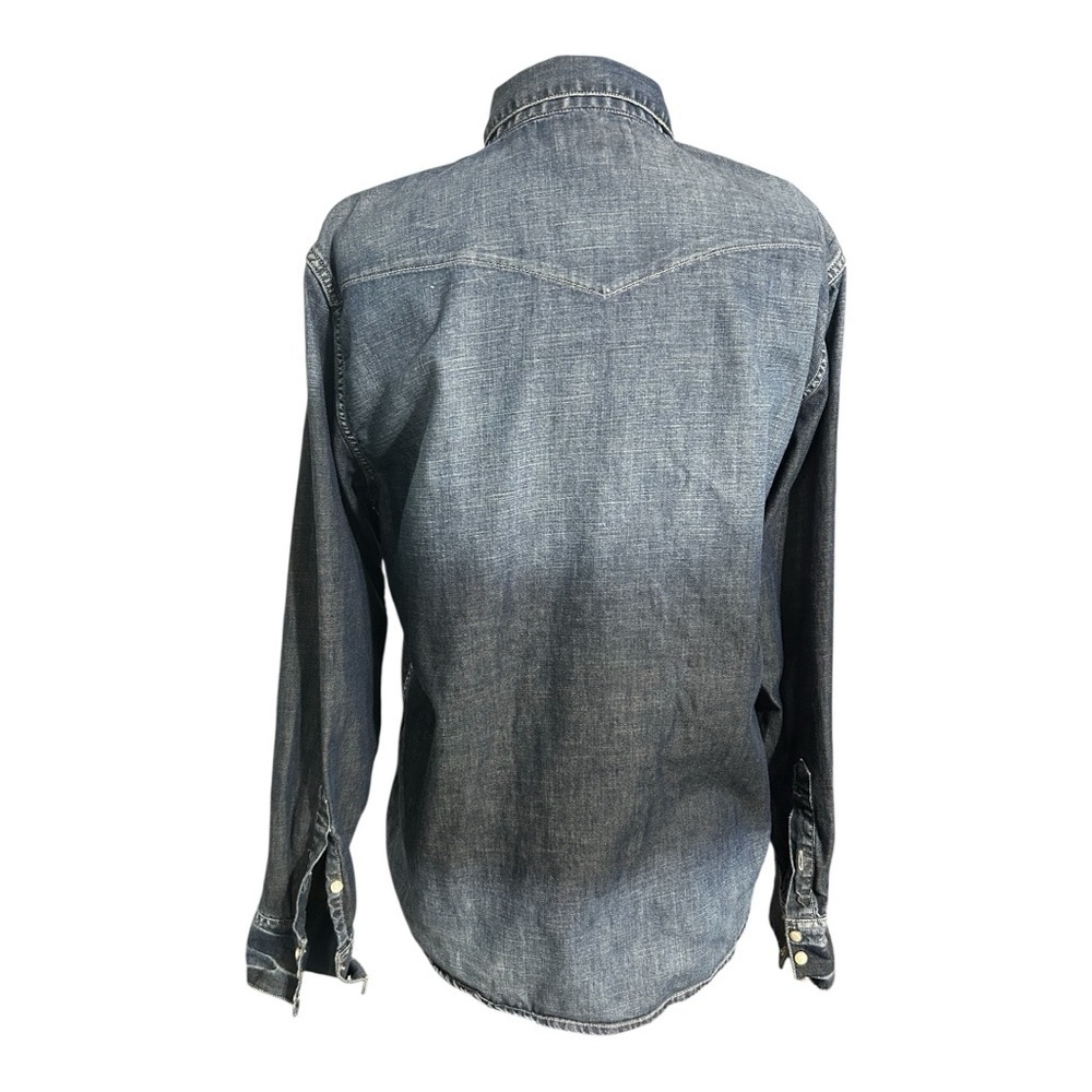 Lucky Brand Blue Relaxed/distressed shirt with Classic Styling. - Picture 2 of 9